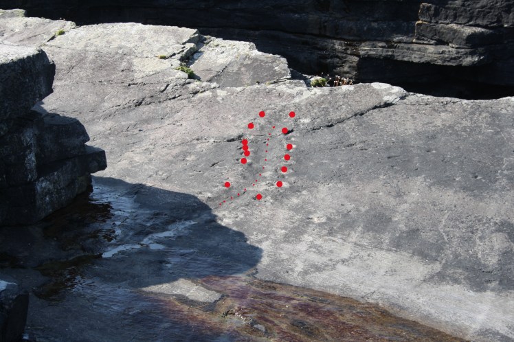 The trackway. Highlighted in red.