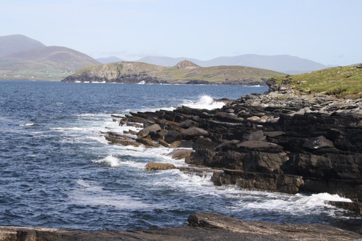 The Atlantic pounds the rocks just metres from The Trackway. 