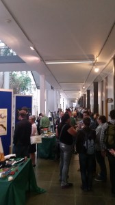 The delegates enjoying the poster session.